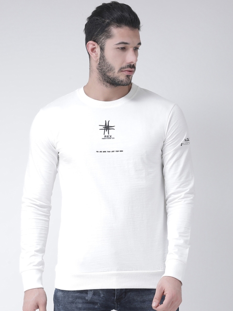 

Rex Straut Jeans Men White Solid Sweatshirt