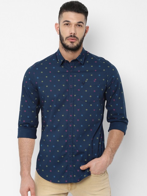 

Allen Solly Sport Men Navy Blue Regular Fit Printed Casual Shirt
