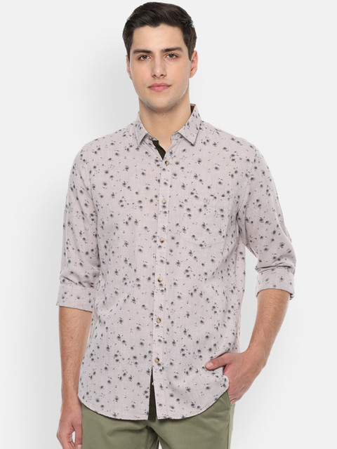 

Van Heusen Sport Men Taupe Slim Fit Printed Casual Shirt