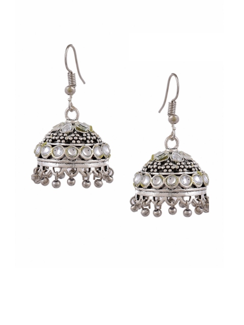 

Silvermerc Designs Silver-Plated Oxidised Classic Jhumkas
