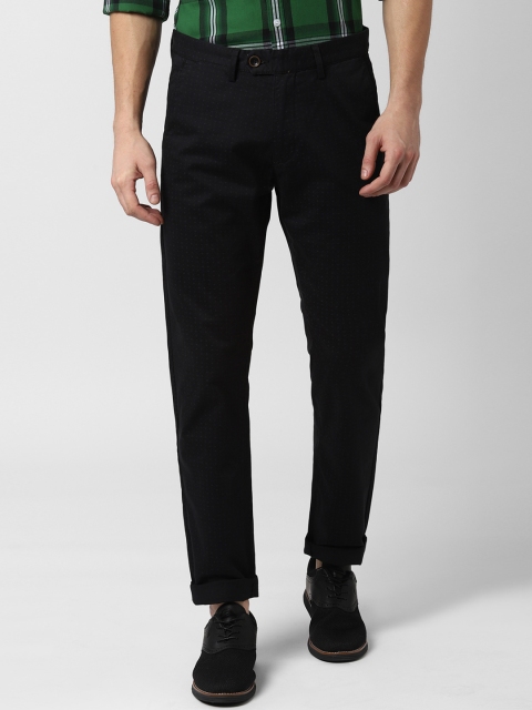 

Peter England Casuals Men Black Slim Fit Printed Chinos