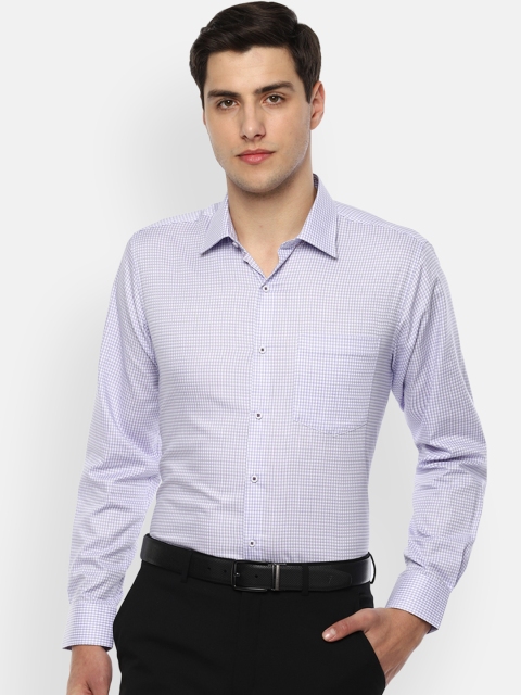 

Van Heusen Men Blue Regular Fit Checked Formal Shirt