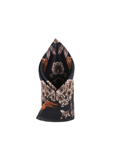 

Alvaro Castagnino Men Black & Brown Printed Pocket Square