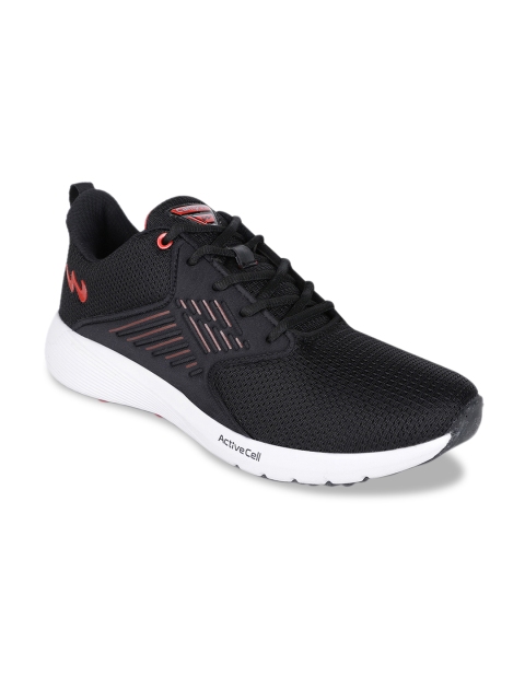 

Campus Men Black & Red Mesh Running Shoes