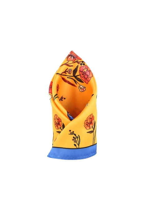 

Alvaro Castagnino Men Yellow & Blue Printed Pocket Square