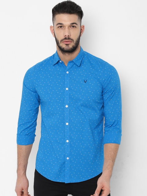 

Solly Jeans Co. Men Blue Slim Fit Printed Casual Shirt