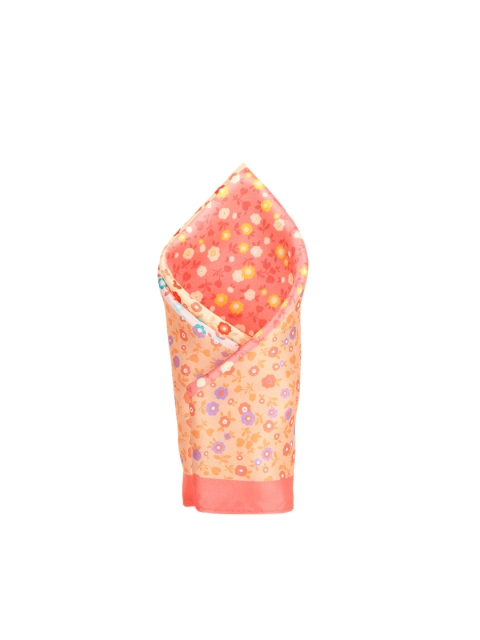 

Alvaro Castagnino Men Peach-Coloured & Lavender Printed Pocket Square