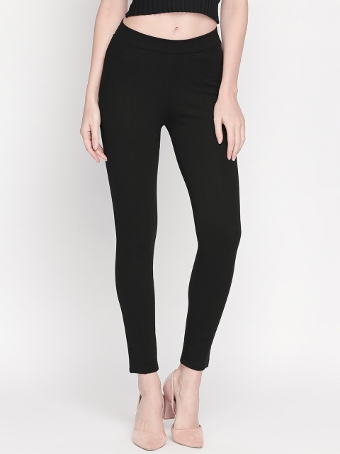 

Annabelle By Pantaloons Women Black Solid Treggings