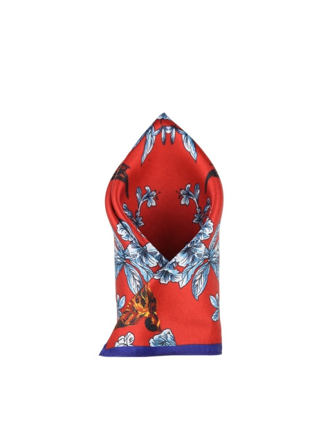 

Alvaro Castagnino Men Red Printed Pocket Square