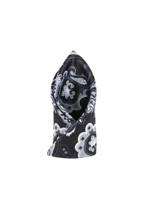 

Alvaro Castagnino Men Black & Grey Printed Pocket Square