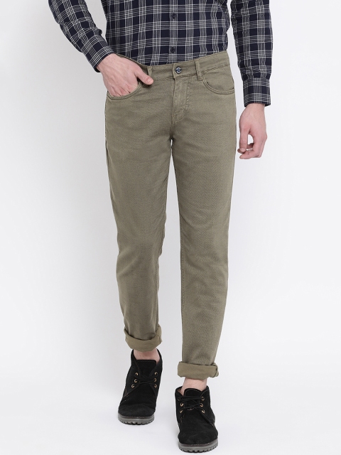 

Crimsoune Club Men Green Slim Fit Solid Chinos