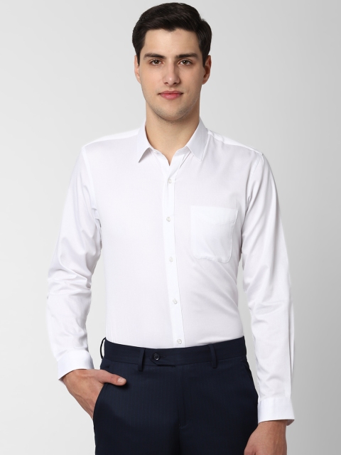 

Peter England Men White Slim Fit Solid Formal Shirt