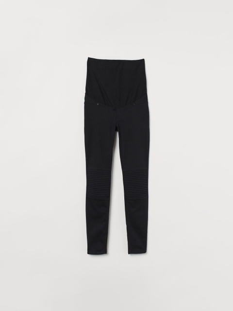

H&M Women Black Solid MAMA Biker Sustainable Treggings