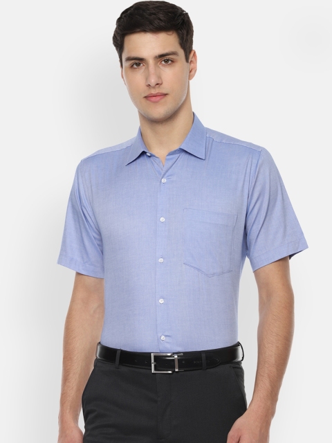 

Van Heusen Men Blue Regular Fit Solid Formal Shirt