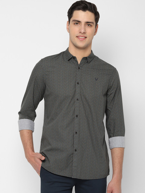 

Solly Jeans Co. Men Grey Regular Fit Printed Casual Shirt