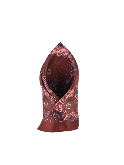 

Alvaro Castagnino Men Brown Printed Pocket Square