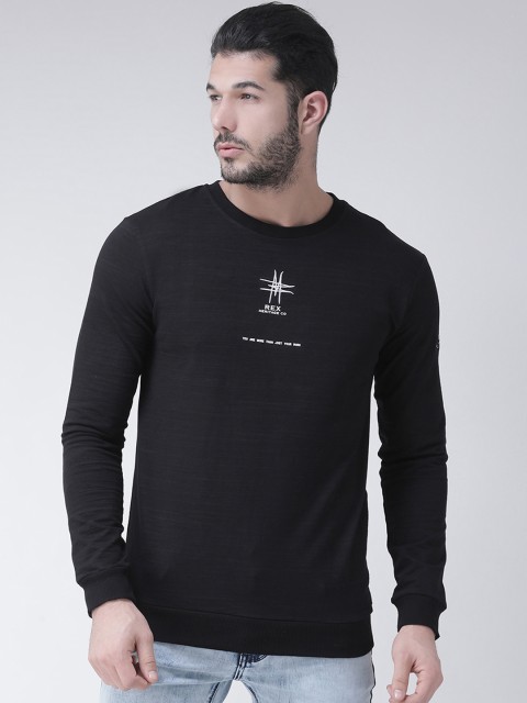 

Rex Straut Jeans Men Black Solid Sweatshirt