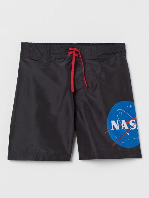 

H&M Boys Black Printed Swim Shorts