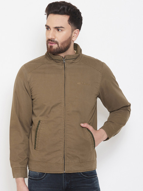 

Adobe Men Brown Solid Padded Jacket