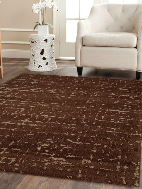 

PRESTO Brown & Beige Printed Anti-Skid Carpet