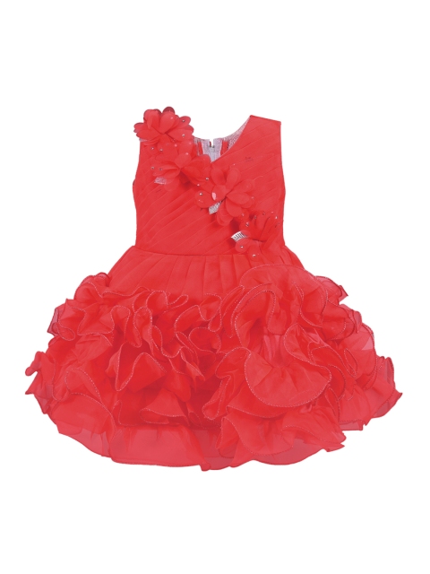 

Wish Karo Girls Red Embellished Fit and Flare Dress