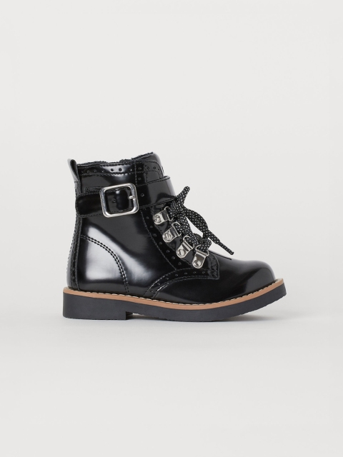 

H&M Girls Black Patent Boots