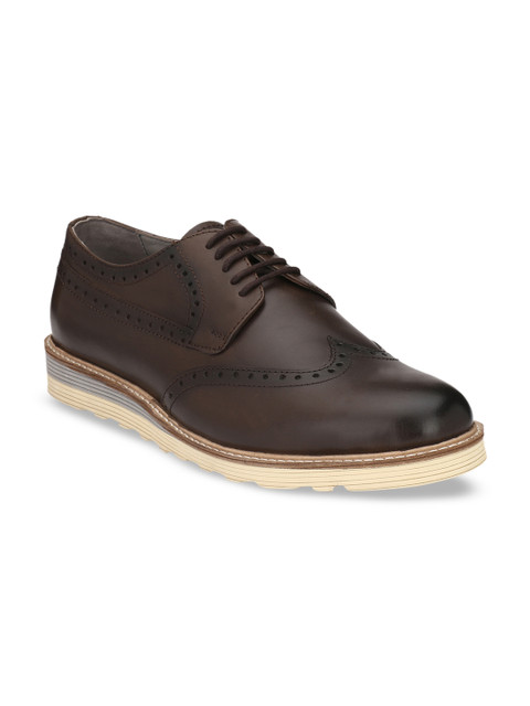 

Delize Men Brown Solid Formal Leather Brogues