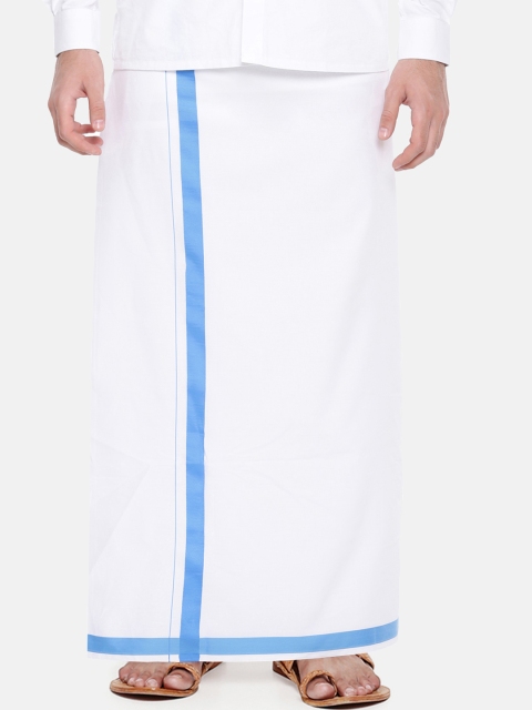 

RAMRAJ COTTON Men White Dhotis