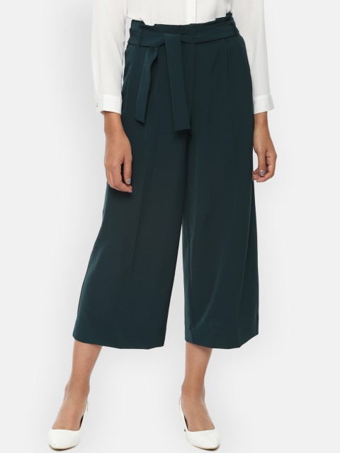 

Van Heusen Woman Green Regular Fit Solid Culottes