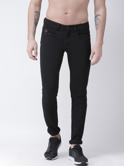 

Rex Straut Jeans Men Black Tapered Fit Mid-Rise Clean Look Stretchable Jeans