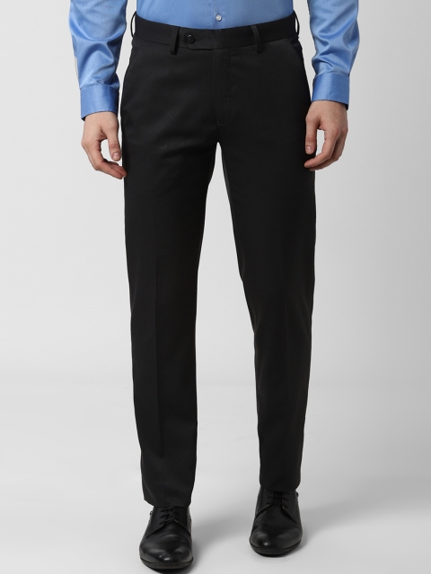 

Peter England Men Black Slim Fit Solid Formal Trousers