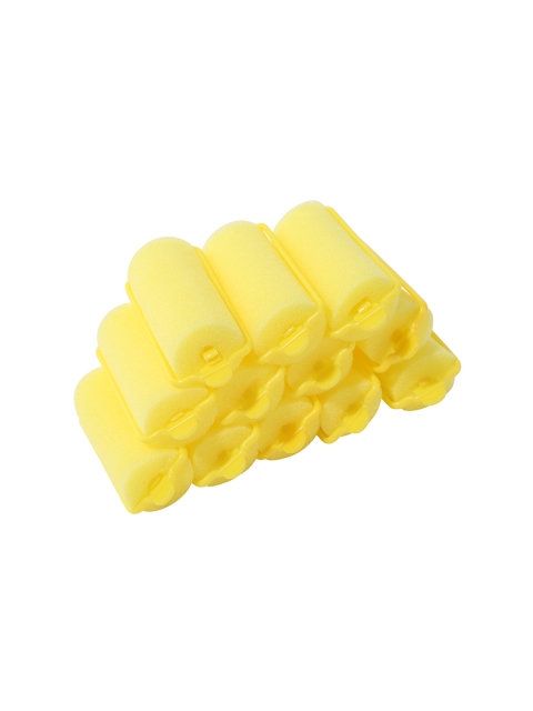 

Rozia Yellow 12 Pieces Foam Sponge Hair Roller Curler 28mm