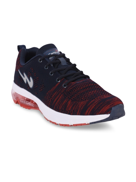 Campus Men Red & Navy Blue Mesh Running Shoes