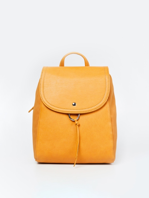

CODE by Lifestyle Women Mustard Yellow Solid Backpack