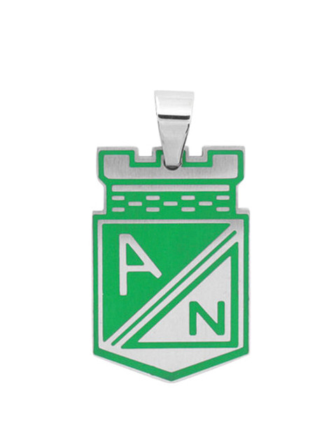 

Inox Jewelry Men Silver-Toned & Green Columbian Football Team Cut-Out Pendant