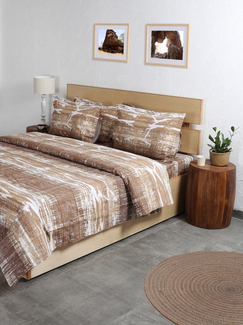 

House This Brown & Off-White Abstract Mild Winter 110 GSM Double Bed Dohar