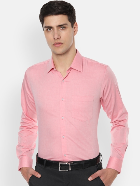 

Van Heusen Men Pink Slim Fit Solid Formal Shirt