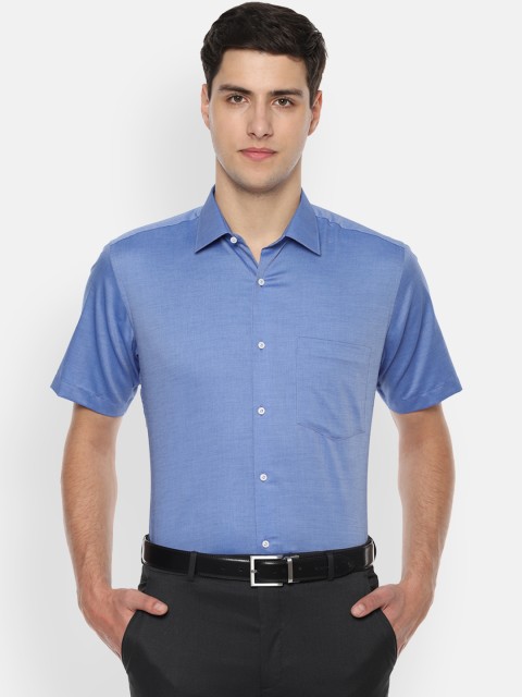 

Van Heusen Men Blue Regular Fit Solid Formal Shirt