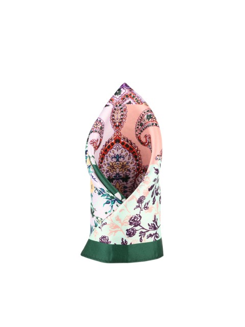 

Alvaro Castagnino Men Green & White Printed Pocket Square