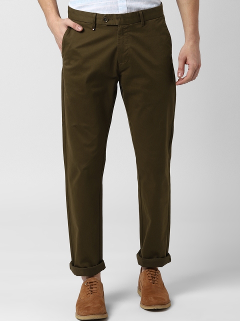 

Peter England Casuals Men Brown Slim Fit Solid Chinos