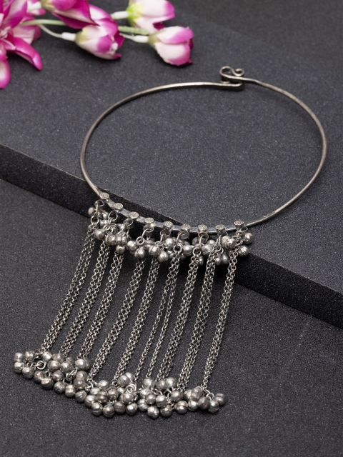 

Moedbuille Silver-Toned Brass-Plated Choker Necklace