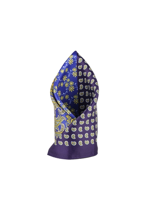 

Alvaro Castagnino Men Blue Printed Pocket Square