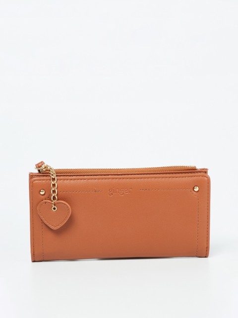 

Ginger by Lifestyle Women Tan Brown Solid Two Fold Wallet