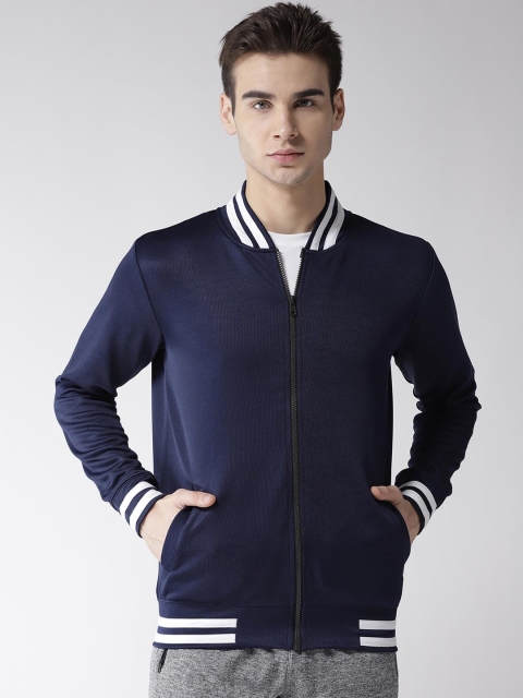 

Hubberholme Men Navy Blue Solid Sweatshirt