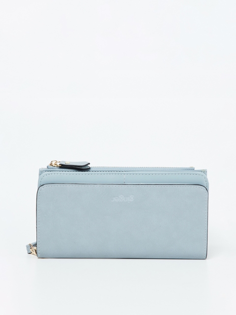 

Ginger by Lifestyle Women Blue Solid Two Fold Wallet