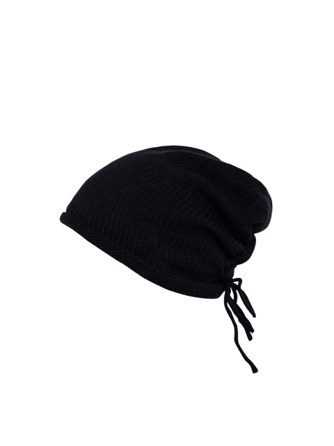 

NOISE Unisex Black Solid Beanie
