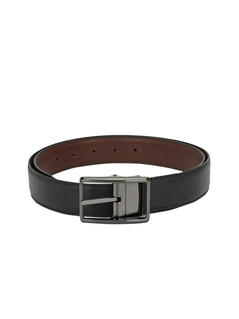 

Calvadoss Men Black & Brown Textured Reversible Belt