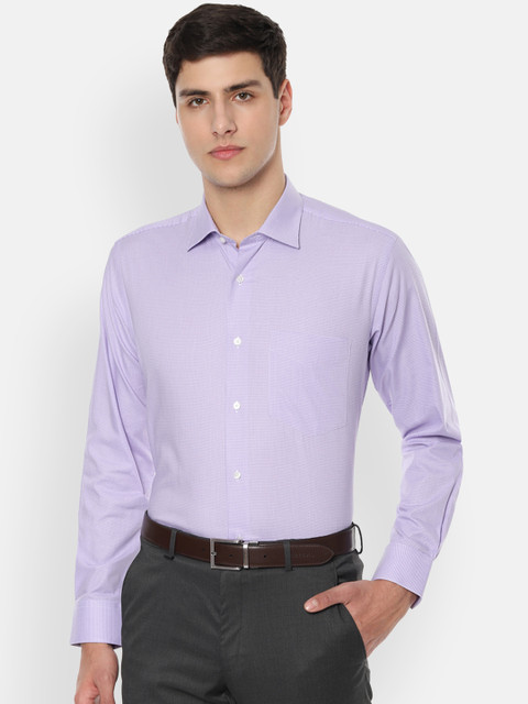 

Van Heusen Men Purple Regular Fit Self Design Formal Shirt