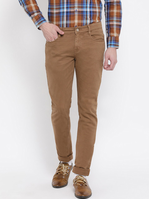 

Crimsoune Club Men Rust Slim Fit Solid Regular Trousers