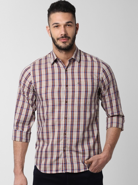 

Peter England Casuals Men Multicoloured Slim Fit Checked Casual Shirt, Multi